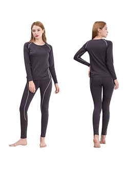 FITEXTREME Womens MAXHEAT Fleece Lined Performance Long Johns Thermal Underwear