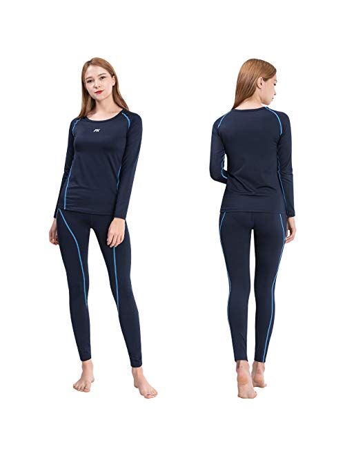 FITEXTREME Womens MAXHEAT Fleece Lined Performance Long Johns Thermal Underwear