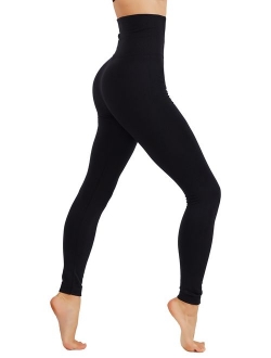 CODEFIT Yoga Fleece Leggings Winter High Waist Tummy Control Pants