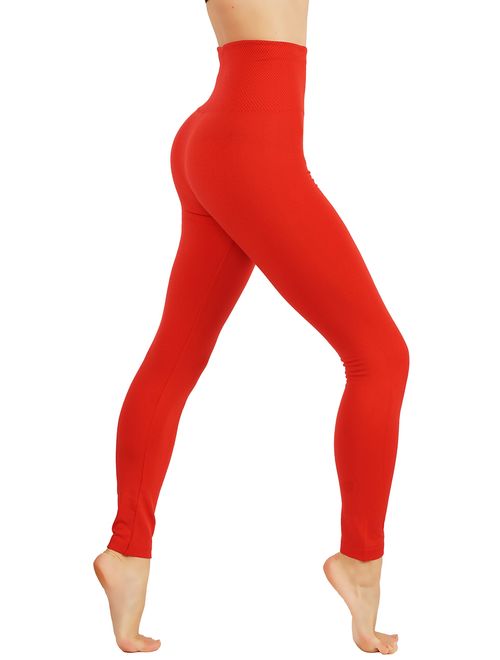 CODEFIT Yoga Fleece Leggings Winter High Waist Tummy Control Pants