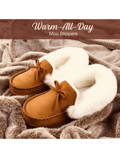 womens fur lined moccasin shoes