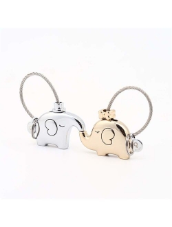 MILESI Original Fantastic Kissing Elephants Couples Keychains Valentine's Gift