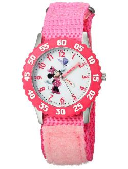 Girls' W000025 Minnie Mouse Watch with Pink Nylon Band