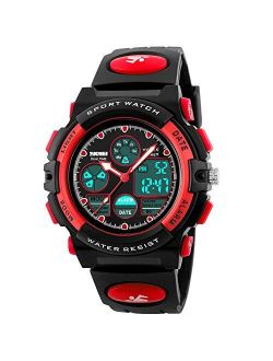 eYotto Kids Sports Watch Waterproof Boys Multi-Function Analog Digital Wristwatch LED Alarm Stopwatch