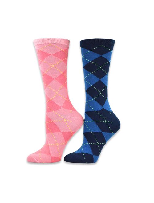 TeeHee Women's Ladies Value 6-Pack Crew Socks