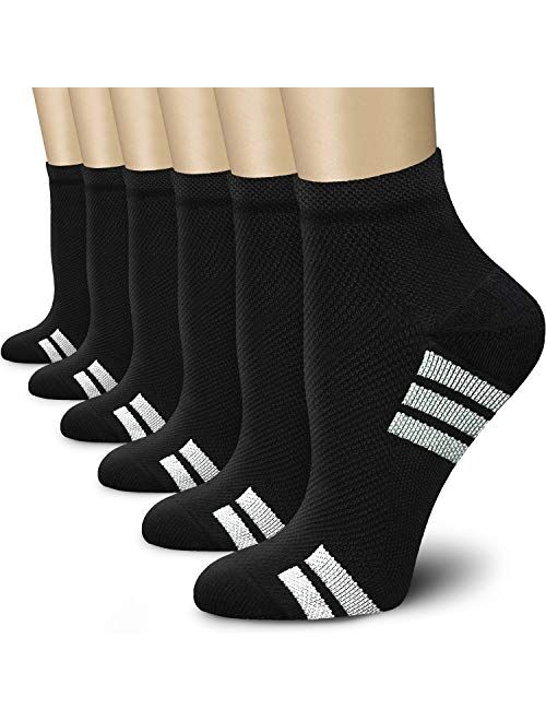 Compression Socks (3/6/7 Pairs),15-20 mmHg is Best Athletic & Medical for Men & Women, Running, Flight, Travel, Nurses