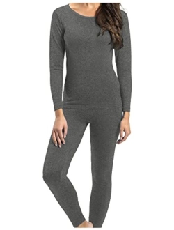 Thermal Underwear for Women (Long Johns Thermals Set) Shirt & Pants, Base Layer w/Leggings/Bottoms Ski/Extreme Cold