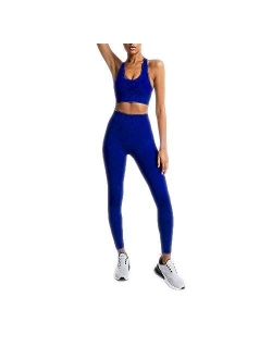 Hotexy Women's Workout Outfit 2 Pieces Seamless Yoga Leggings with Sports Bra Gym Clothes Set