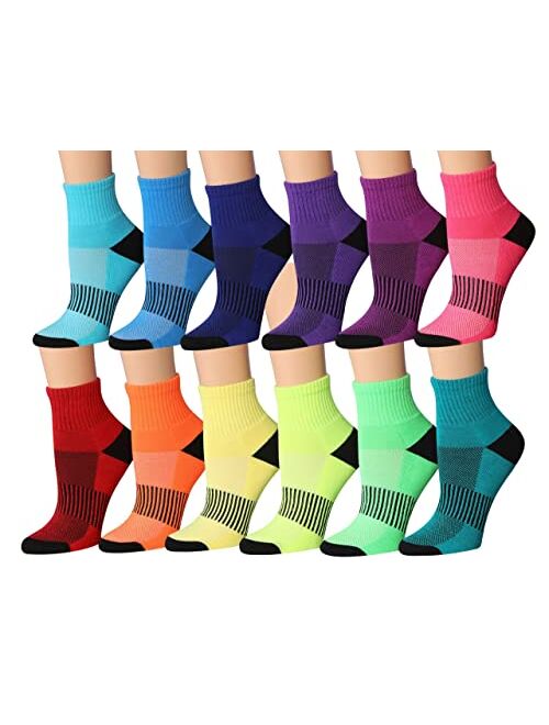 Tipi Toe Women's 12-Pairs Low Cut Athletic Sport Peformance Socks