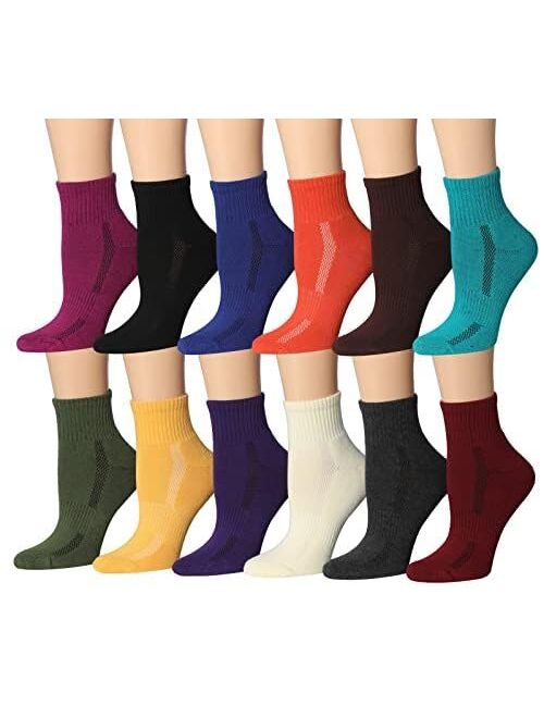 Tipi Toe Women's 12-Pairs Low Cut Athletic Sport Peformance Socks