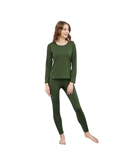 HEROBIKER Thermal Underwear Women Ultra-Soft Set Base Layer Top & Bottom Long Johns with Fleece Lined Winter