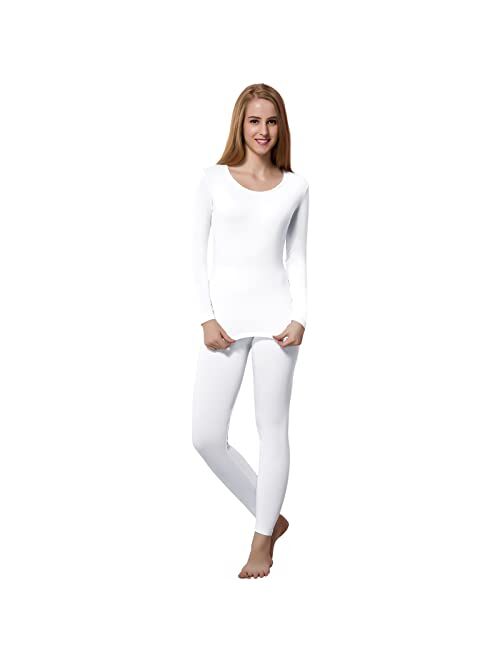 HEROBIKER Thermal Underwear Women Ultra-Soft Set Base Layer Top & Bottom Long Johns with Fleece Lined Winter