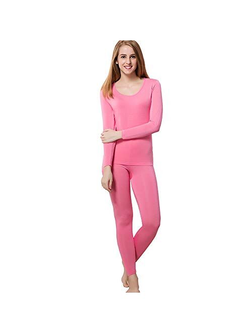 HEROBIKER Thermal Underwear Women Ultra-Soft Set Base Layer Top & Bottom Long Johns with Fleece Lined Winter