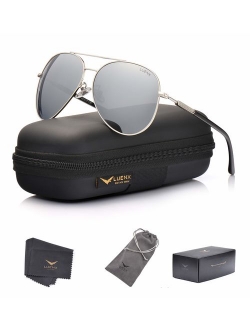 Men Aviator Sunglasses Polarized Women - UV 400 with case 60MM