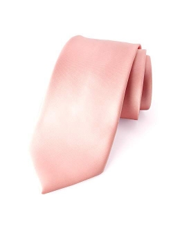 Men's Solid Color Satin Microfiber Tie, Regular and Skinny Width