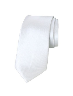 Men's Solid Color Satin Microfiber Tie, Regular and Skinny Width