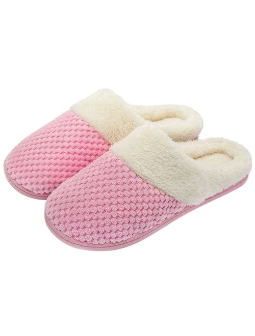 Women's Comfort Coral Fleece Memory Foam Slippers