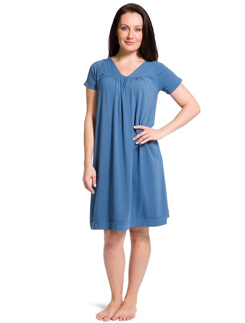 Fishers Finery Women's Tranquil Dreams Short Sleeve Nightgown