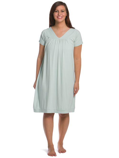 Fishers Finery Women's Tranquil Dreams Short Sleeve Nightgown