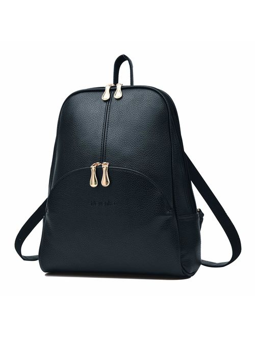 Nevenka Brand Women Bags Backpack Purse PU Leather Zipper Bags Casual Backpacks Shoulder Bags