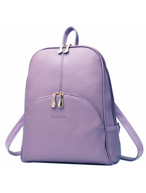 Nevenka Brand Women Bags Backpack Purse PU Leather Zipper Bags Casual Backpacks Shoulder Bags