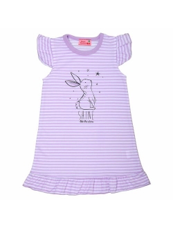 Girl Nightgowns for Girls Unicorn Mermaid Bear Nightshirt Pajamas Long Sleeve Nightdress Sleepwear Dress for Kids 2-13 Years