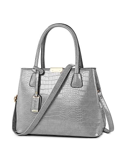 B&E LIFE Stylish Women Pu Leather Vertical Utility Top Handle Handbag Satchel Tote Purse Bag