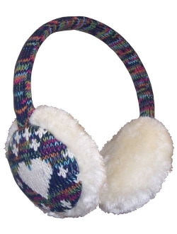 N'Ice Caps Girls Soft Plush Padded Knitted Design Adjustable Winter Earmuffs