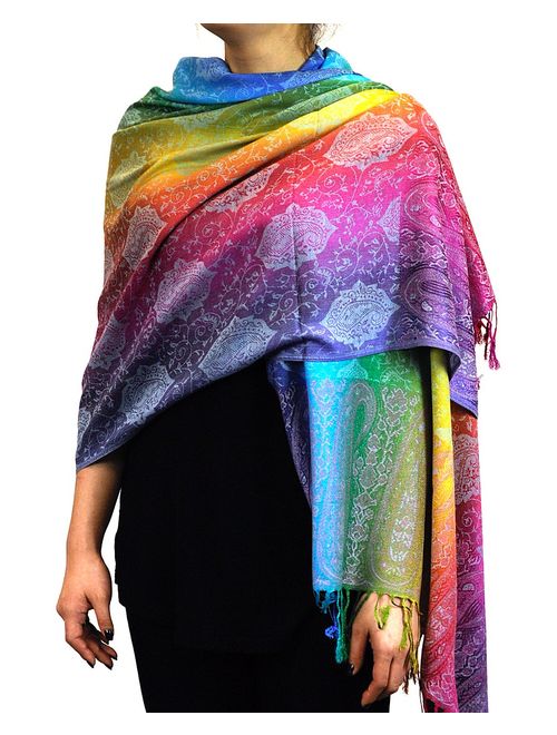 NYFASHION101 Elegant Colorful Paisley Soft Pashmina Scarf Shawl Wrap NBH1401Y