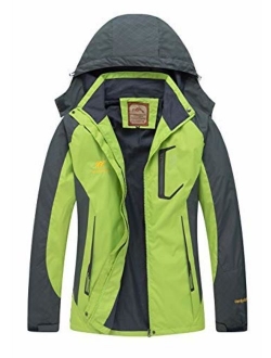 Diamond Candy Women Windproof Hooded Waterproof Rain Jacket Lightweight for Hiking