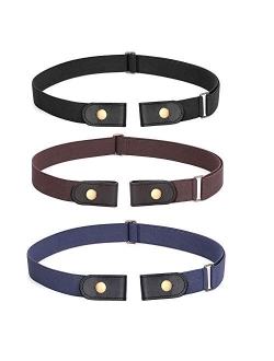 No Buckle Stretch Belt for Women and Men Elastic Waist Buckle Free Belt up to 72 Inches for Jeans Pants