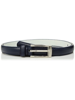 Solid Color Leather Adjustable Skinny Belt