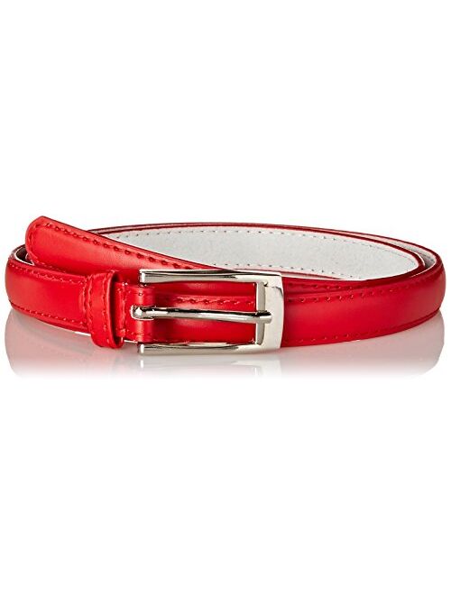 Solid Color Leather Adjustable Skinny Belt