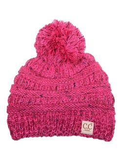 Funky Junque Kids Baby Toddler Cable Knit Children's Pom Winter Hat Beanie