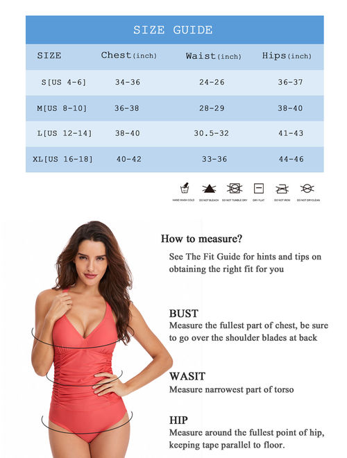 V Neck One Piece Swimsuits with Ruching Bathing Suits Tummy Control Beach Swimwear for Women