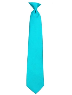 Mens Solid Color Clip On Easy to Remove Clip Necktie Ties