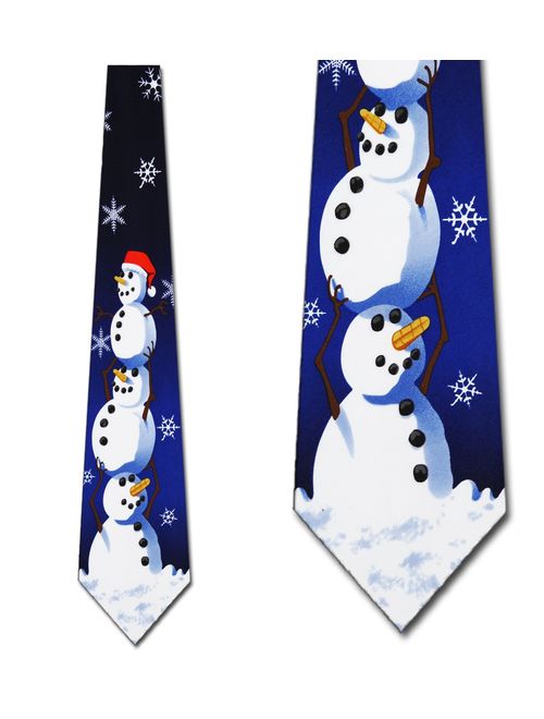 Christmas Ties Snowman NeckTie Mens tie