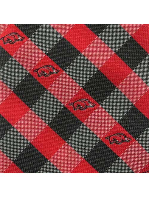 Arkansas Razorbacks Woven Checkered Tie - Cardinal/Black - No Size