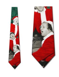 Three Stooges Christmas Necktie Mens Tie by Ralph