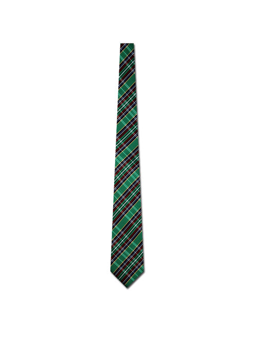 Green Plaid Necktie Mens Tie