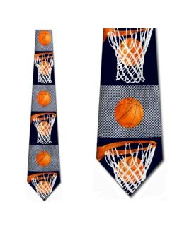 Basketball Big Nets(Navy) Necktie Mens Tie