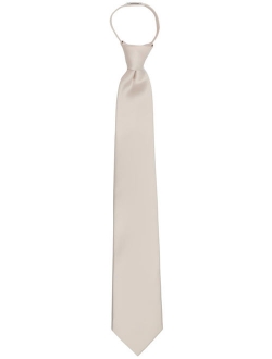 Men's Pretied Ready Made Solid Color Zipper Tie