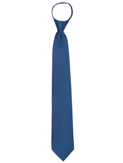 Men's Pretied Ready Made Solid Color Zipper Tie