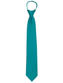 Men's Pretied Ready Made Solid Color Zipper Tie