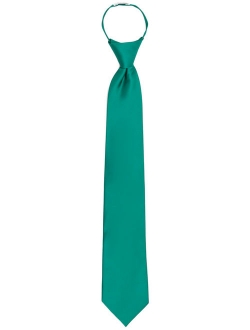 Men's Pretied Ready Made Solid Color Zipper Tie