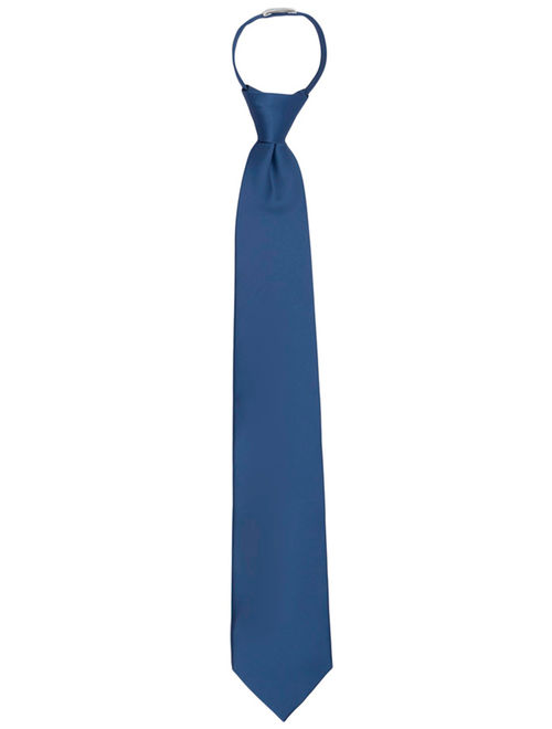 Jacob Alexander Men's Pretied Ready Made Solid Color Zipper Tie