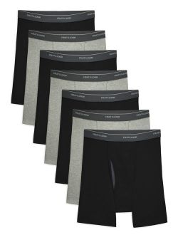 Men's CoolZone Fly Dual Defense Black and Gray Boxer Briefs, 7 Pack