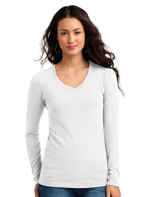 District Women's Long Sleeve V-Neck Concert T-Shirt