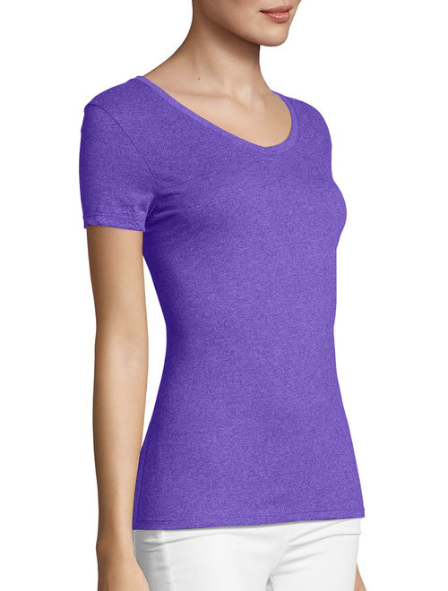 Hanes Women's X-Temp with Fresh IQ Short Sleeve V-neck