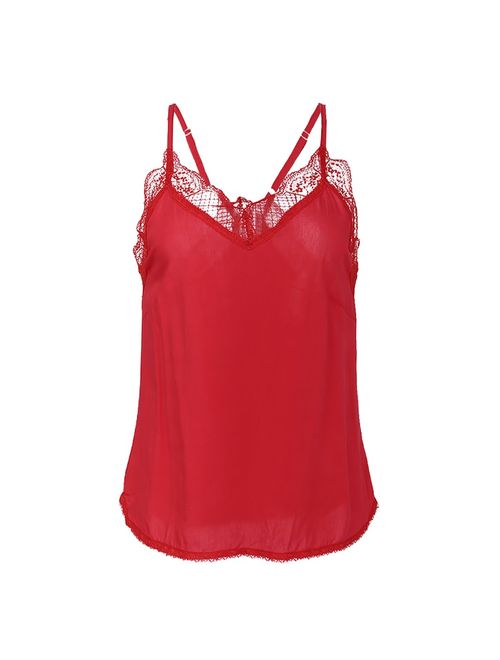 red strappy vest top